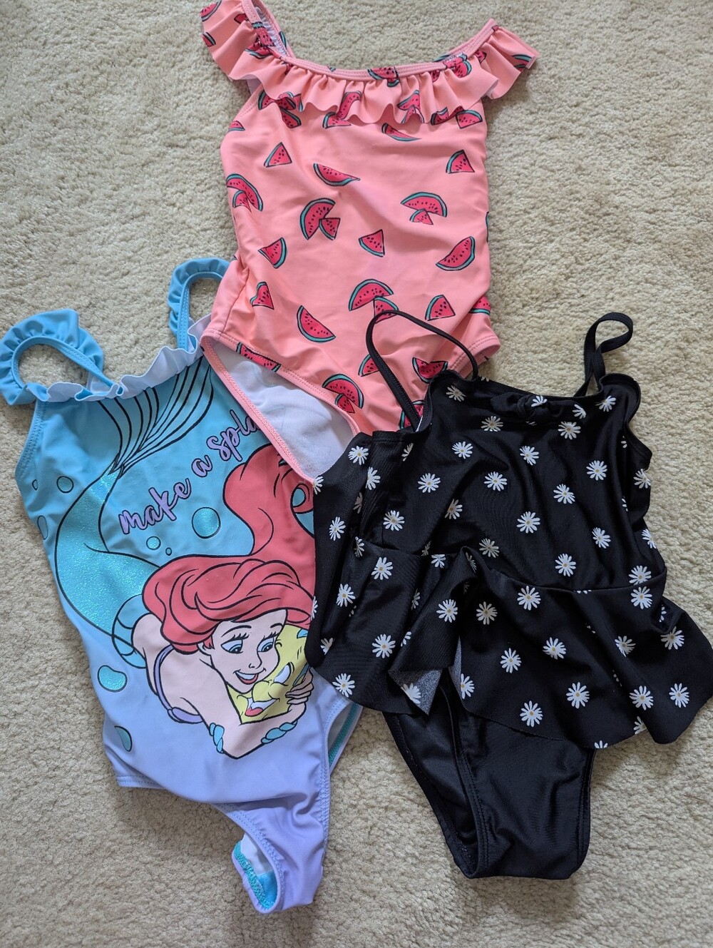 Lot Of 3 Girls Swimsuits Size 5/6